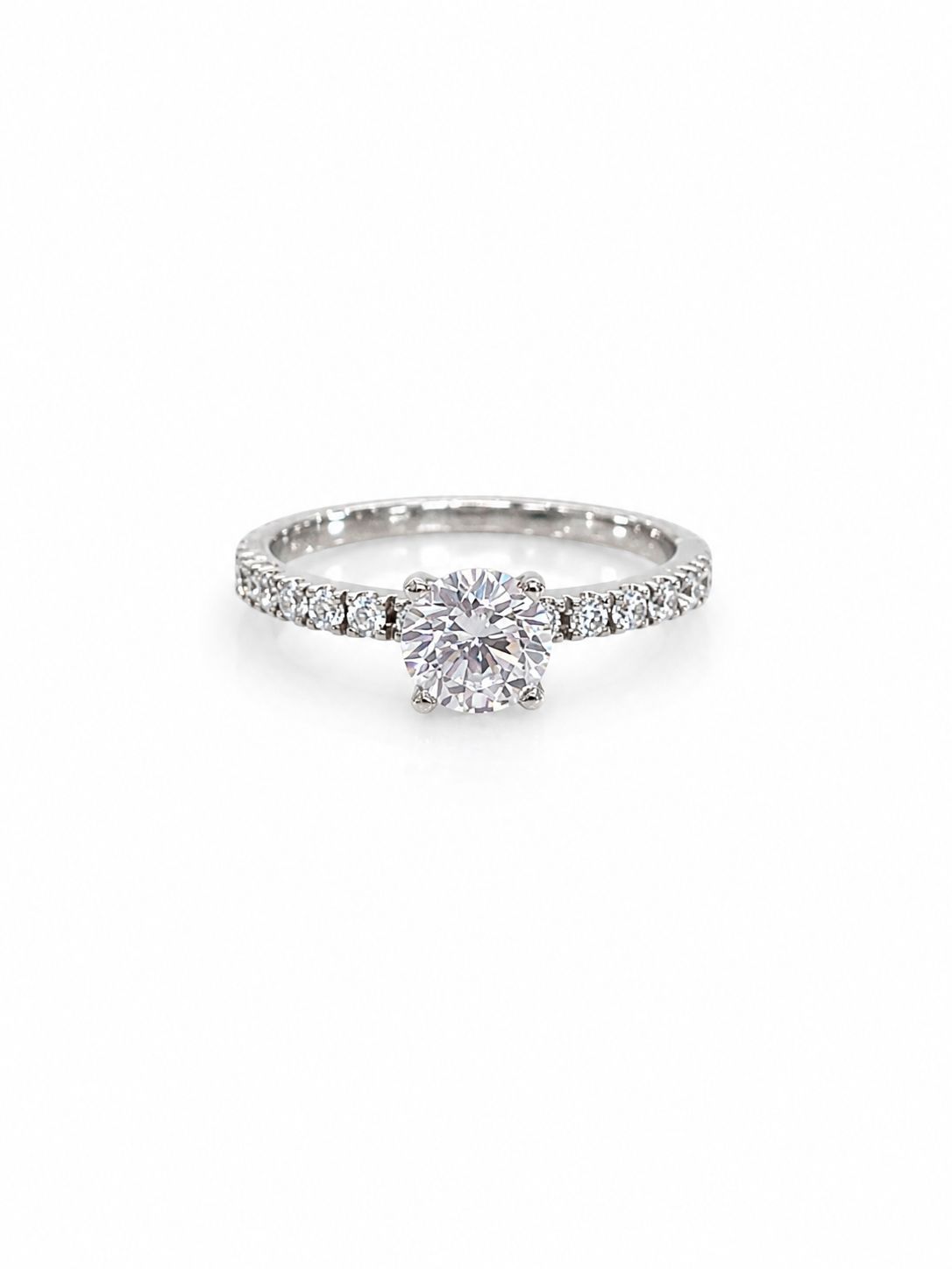 Anillo de compromiso oro blanco 18k