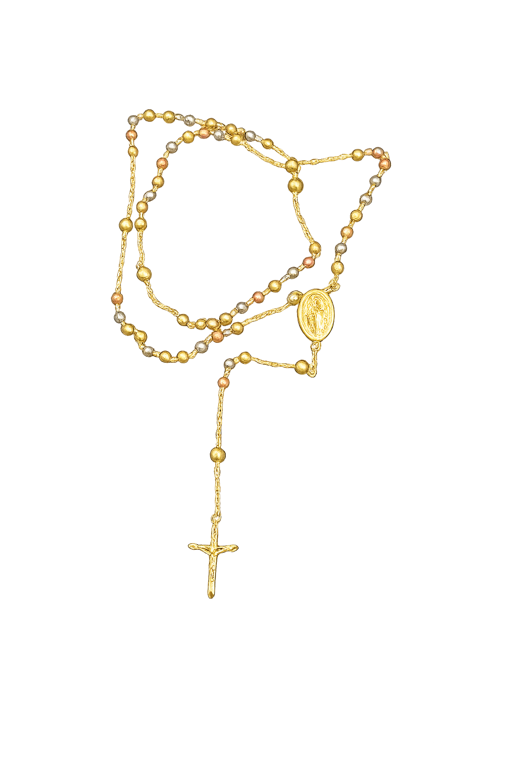 Rosario Tricolor en Oro 18K