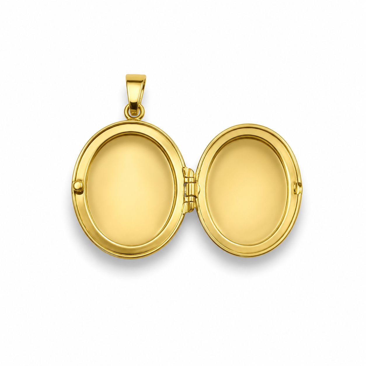 Relicario ovalado en oro amarillo 18K
