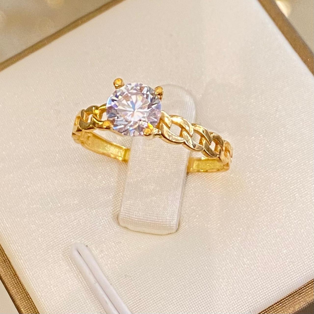 Anillo de Compromiso Eslabón en Oro 18K
