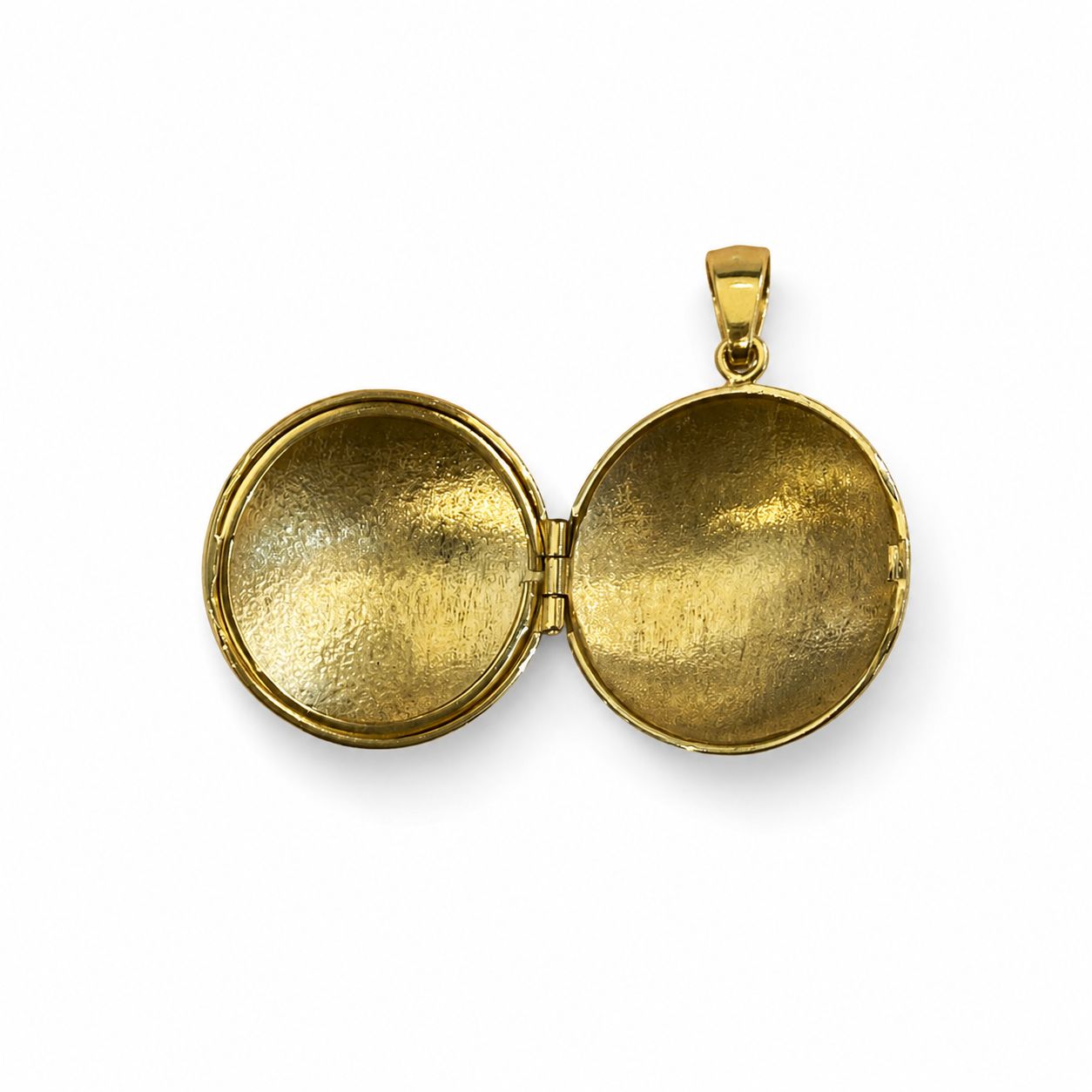 Relicario redondo en oro amarillo 18K