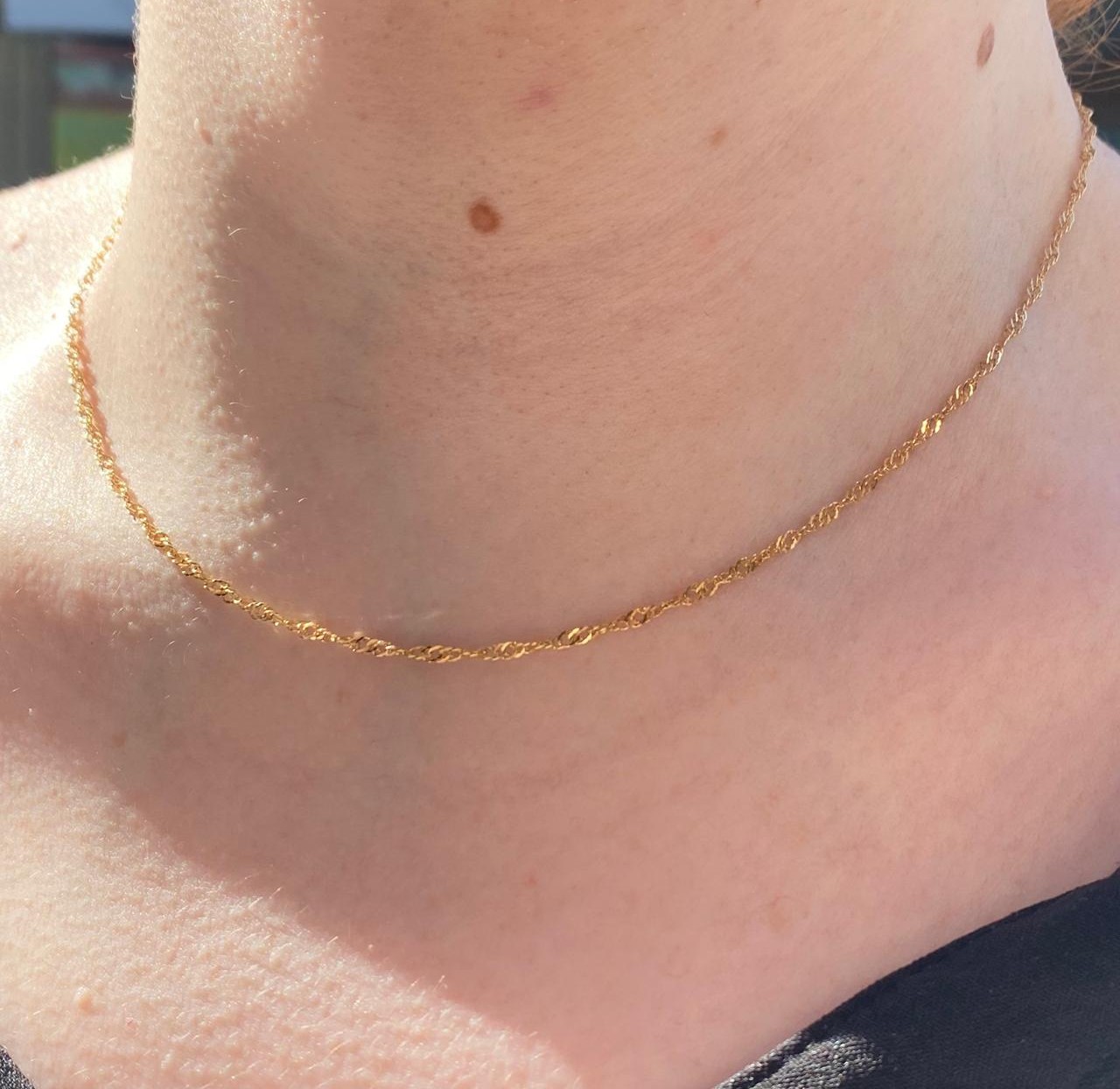 Cadena Singapur en Oro 18K