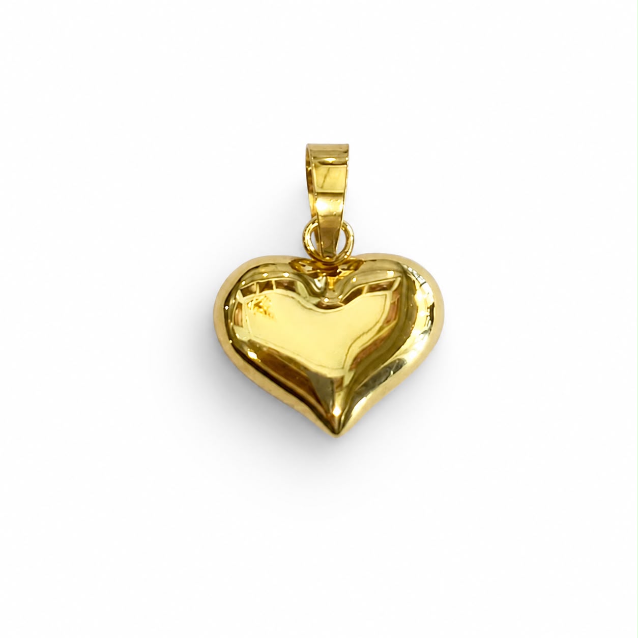Dije Corazón Inflado de Oro 18K – Pequeño