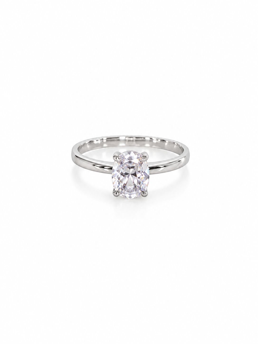 Anillo de compromiso de oro blanco 18k