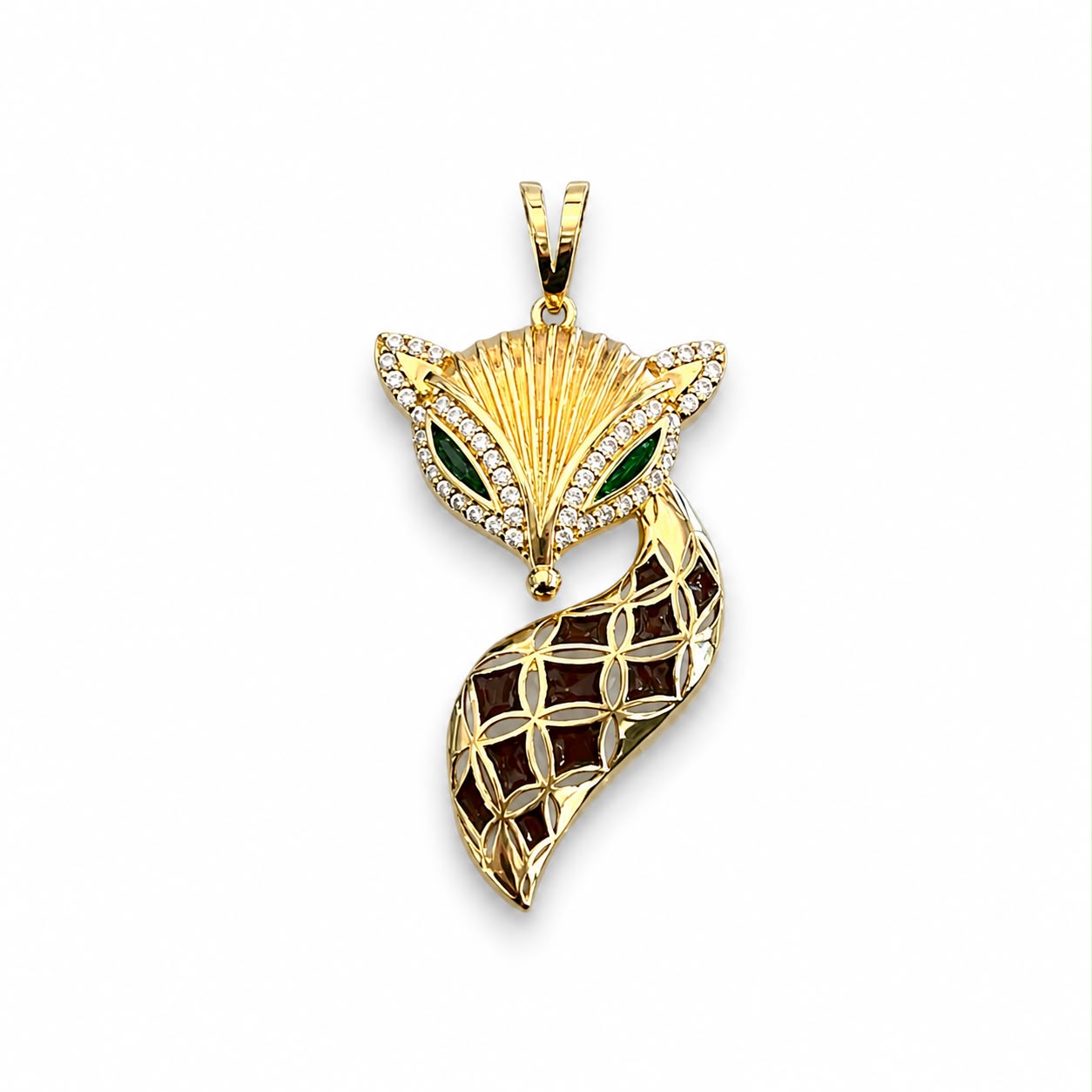 Dije Zorro con Esmalte de Oro 18K
