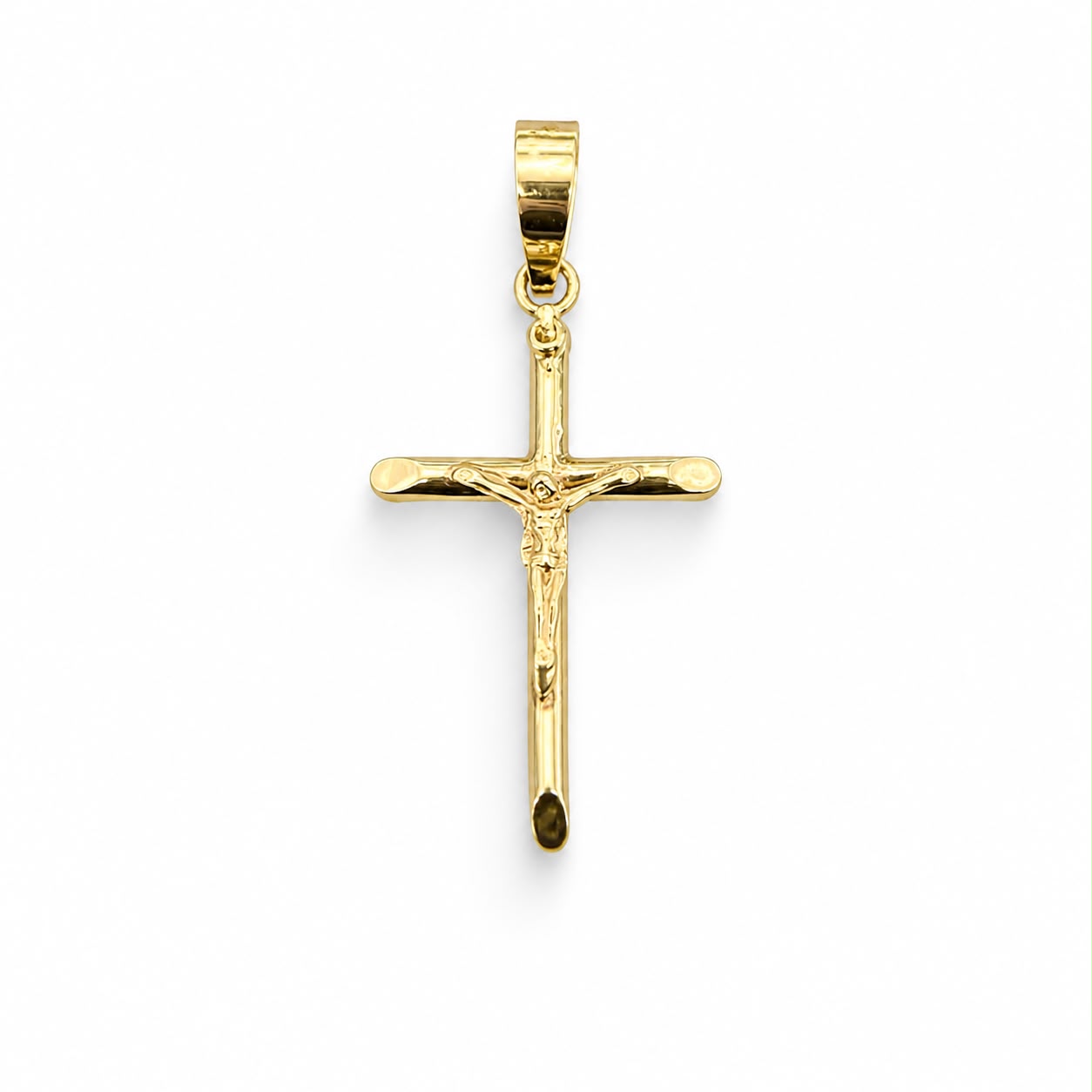 Dije Cruz con Cristo de Oro 18K
